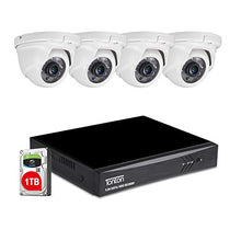 Load image into Gallery viewer, Tonton 8CH Full HD 1080P Expandable Security Camera System, 5-in-1 Surveillance DVR with 1TB Hard Drive and (4) 2.0MP Outdoor Indoor Dome Camera, Free APP Remote Viewing and Email Alert
