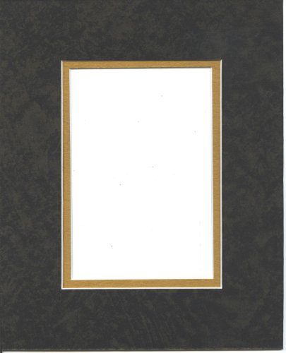 24x36 Black & Gold Double Picture Mats with White Core, for 20x30 Pictures