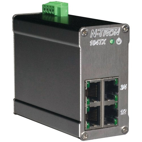 Red Lion N-TRON 104TX 10/100BaseTX Industrial Ethernet Switch with 4 Ports
