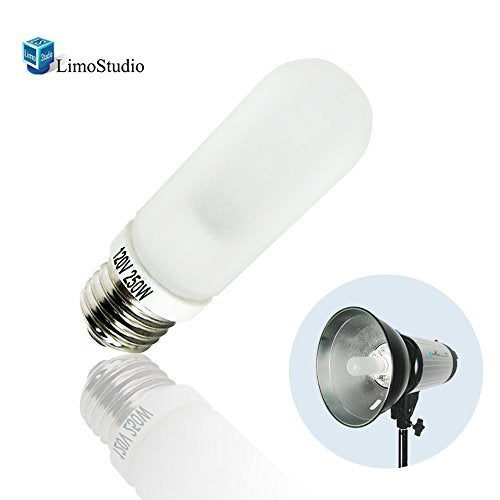 LimoStudio JDD 250W Frost Type E26 Base Flash Tube Lamp 120 Volt Light Bulb for Flash Strobe Light, Monolight, Barndoor Light, AGG1795