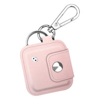 Fintie Case forTile Mate (2022/2020/2018/2016)/Tile Pro (2020/2018)/Tile Sport/Tile Style/Cube Pro Key Finder, Vegan Leather Protective Cover with Keychain, Rose Gold