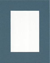 Load image into Gallery viewer, Pack of 10 12x16 Slate Blue Picture Mats with White Core, for 8x12 Pictures
