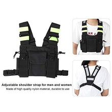 Load image into Gallery viewer, Radio Walkie Talkie Chest Pocket Harness Bags Front Pack Backpack Holster with Reflective Band Two Way Radios Carry Case for UV-5R/82/9R/XR
