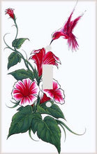 Load image into Gallery viewer, Hummingbird and Flowers Switchplate - Switch Plate Cover
