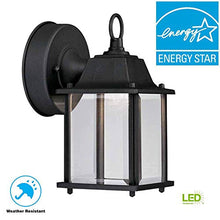 Load image into Gallery viewer, Hampton Bay Black Outdoor LED Wall Lantern HB7002-05
