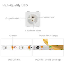 Load image into Gallery viewer, BTF-LIGHTING WS2812B RGB 5050SMD Individual Addressable 16.4FT 30Pixels/m 150Pixels Flexible White PCB Full Color LED Pixel Strip Dream Color IP65 Waterproof Making LED Screen LED Wall Only DC5V
