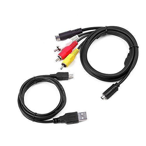 MaxLLTo AV A/V TV Video +USB Data SYNC Cable Cord for Sony Camcorder Handycam DCR-SR75/E