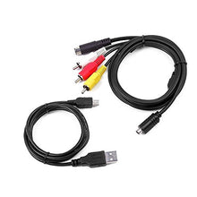 Load image into Gallery viewer, MaxLLTo AV A/V TV Video + USB Data SYNC Cable for Sony Camcorder Handycam DCR-SX34/E/R/L
