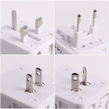 Load image into Gallery viewer, CRAZY AL&#39;S CA615(2.1A) Worldwide Universal International Travel Adapter, with 2 USB Charging Ports &amp; Universal AC Socket,Suitable for Apple, Samsung, Sony, BlackBerry, HTC,etc. White
