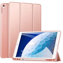 Load image into Gallery viewer, Ztotop Case for iPad Air 10.5&quot; (3rd Gen) 2019/iPad Pro 10.5&quot; 2017 with Pencil Holder, Ultra Slim Soft TPU Back and Trifold Stand Cover with Auto Sleep/Wake Full Body Protective Smart Case, Rose Gold
