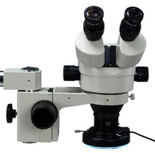 Load image into Gallery viewer, OMAX 3.5X-45X Zoom Binocular Single-Bar Boom Stand Stereo Microscope with 144 LED Ring Light and Light Control Box
