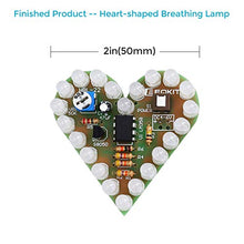 Load image into Gallery viewer, MiOYOOW 3-Set Heart Shaped LED Flashing Light DIY Kit with PCB DC 4-6V Red Green White Color for Soldering Kit Practice Learning Electronics
