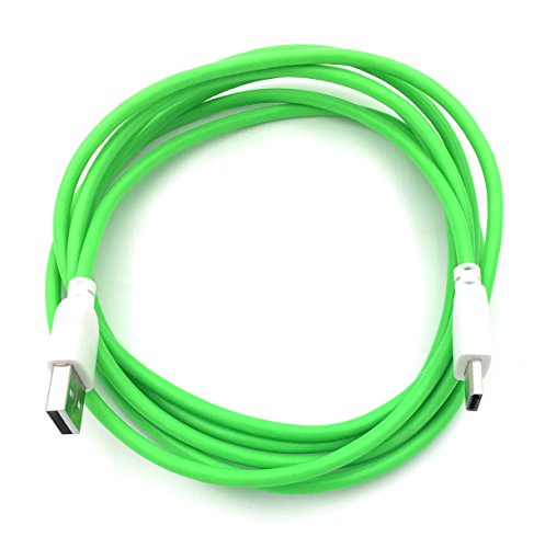 Xcivi USB Charger Cable Cord for Fuhu Tablets Nabi DreamTab, nabi 2S, nabi Jr, Jr. S, XD, Elev-8, 6 FT/2m (Green)
