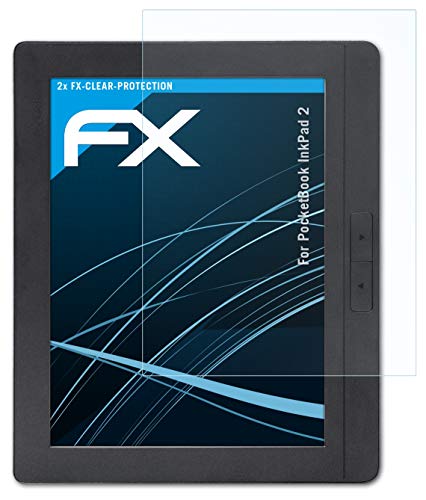 atFoliX Screen Protection Film Compatible with Pocketbook InkPad 2 Screen Protector, Ultra-Clear FX Protective Film (2X)