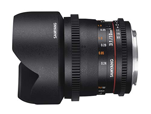 Samyang 10 mm T3.1 VDSLR II Manual Focus Video Lens for Canon DSLR Camera