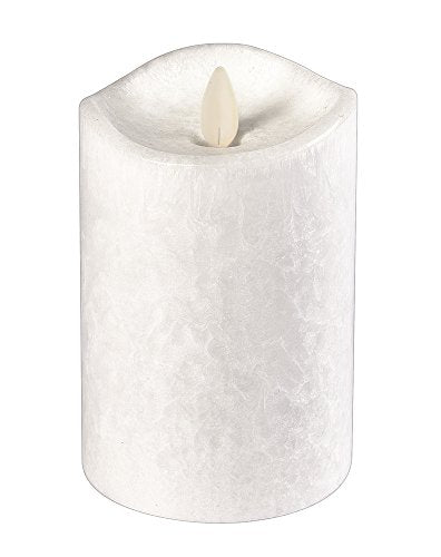 Ganz - White LED Wax Pillar Candle, 3x5 (LLWPHX1025)