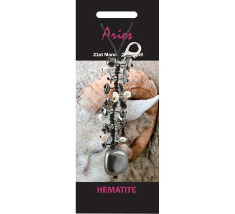 Aries Birthstone Crystal Charm - Hematite - Pack of 5