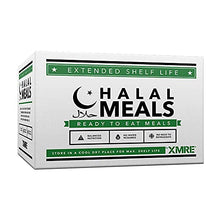 Load image into Gallery viewer, XMRE Halal 1000 Meals Ready to Eat (MRE) Military Grade Ration | Extended Shelf Life | No Refrigeration | For Law Enforcement, Emergency Food Supply &amp; Outdoor Enthusiasts | 12 Meals 6 Menus | USA Made
