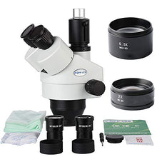 Load image into Gallery viewer, KOPPACE 5MP,USB 2.0 Microscope Camera,Trinocular Stereo Zoom Microscope,WF10X/20 Eyepieces,3.5X-90X Magnification,144 LED Ring Light
