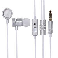 Hitommy Mingge-M900 in-Ear Metal Super Bass Compatible Headphone with Microphone - Silver