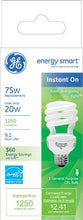 Load image into Gallery viewer, GE 74200 20-Watt Energy Smart CFL Light Bulb, 75-Watt Output
