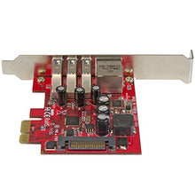 Load image into Gallery viewer, StarTech.com 3 Port PCI Express USB 3.0 Card + Gigabit Ethernet - Fits Standard &amp; Low-Profile PCs - UASP Supported - Optional SATA Power
