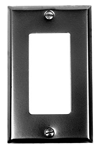Acorn Manufacturing AW9BP 4.50 Inch Ground Fault Wall Plate, Black Iron Finish