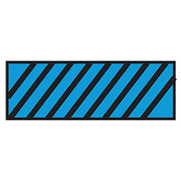 Surgical Instrument Identification Sheet Tape Diagonal Black Stripe Blue