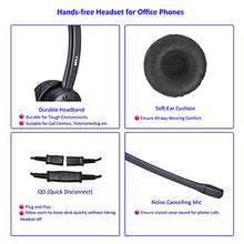 Load image into Gallery viewer, MKJ RJ9 Telephone Headset with Noise Cancelling Microphone Corded Phone Headset for Office Phones for Avaya 1408 9508 Altigen Polycom 430 Gigaset Aastra 6753i Toshiba Fanvil Mitel Nortel etc
