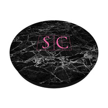 Load image into Gallery viewer, Black Marble With Custom Hot Pink Initials SC
