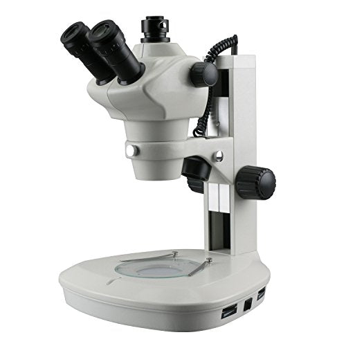 8X-50X Track Stand Zoom Stereo Microscope with 2 LED Lights & 720p Wi-Fi Camera