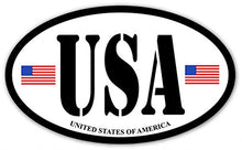 Load image into Gallery viewer, USA United States Black Text Flags Vinyl Decal Bumper Sticker
