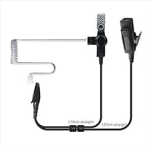 Load image into Gallery viewer, MaximalPower Surveillance kit - 2-Wire Headset kit Clear Coil Tube Earbud &amp; PTT Mic for Motorola EX500 EX600
