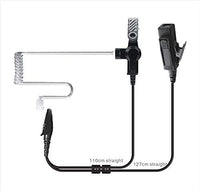 MaximalPower Surveillance kit - 2-Wire Headset kit Clear Coil Tube Earbud & PTT Mic for Motorola EX500 EX600