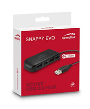 Load image into Gallery viewer, Speedlink Snappy EVO USB Hub, 7-Port, USB 2.0, Active, Black
