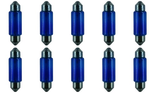 CEC Industries #3423B (Blue) Bulbs, 12 V, 5 W, EC11-5 Base, T-4 shape (Box of 10)