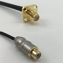 Load image into Gallery viewer, 12 inch RG188 SMA Female Flange to RCA Female Pigtail Jumper RF coaxial Cable 50ohm Quick USA Shipping
