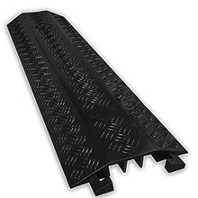Load image into Gallery viewer, EZ Runner PVC Drop Over Cable Ramp - 3 Channel - Black
