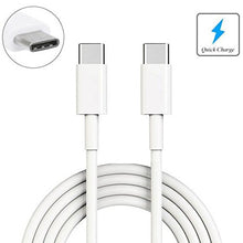 Load image into Gallery viewer, White 6ft Long Type-C to Type-C Cable [C-to-C] Rapid Charger Sync USB Wire USB-C Cord for MetroPCS Samsung Galaxy S8 - MetroPCS ZTE Blade Z Max - MetroPCS ZTE ZMax Pro
