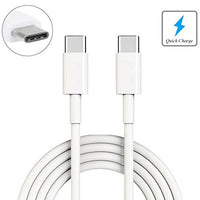 White 6ft Long Type-C to Type-C Cable [C-to-C] Rapid Charger Sync USB Wire USB-C Cord for MetroPCS Samsung Galaxy S8 - MetroPCS ZTE Blade Z Max - MetroPCS ZTE ZMax Pro