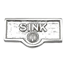 Load image into Gallery viewer, Renovator&#39;s Supply Chrome SINK Name Sign Switch Plate Tag
