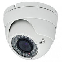 2 Megapixel 1080P Dome 42IR HD-CVI HD-TVI AHD CVBS 700TVL (4 Options in 1) Camera 2.8-12mm Lens Vandalproof Indoor Outdoor Aluminum Housing Security Camera for White Color