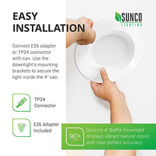 Load image into Gallery viewer, Sunco Lighting 10 Pack 4 Inch LED Recessed Downlight, Baffle Trim, Dimmable, 11W=60W, 4000K Cool White, 660 LM, Damp Rated, Simple Retrofit Installation - UL + Energy Star
