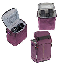 Load image into Gallery viewer, Navitech Purple Protective Portable Handheld Binocular Case and Travel Bag Compatible with The Braun Trekking 10 x 32 WP
