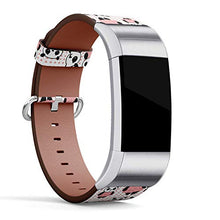 Load image into Gallery viewer, Replacement Leather Strap Printing Wristbands Compatible with Fitbit Charge 3 / Charge 3 SE - Cute Cartoon Panda Pattern

