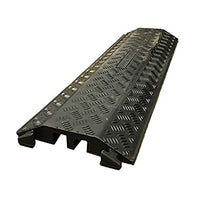Kable Kontrol Drop Over Floor Cord Cover  40 Inch Long 2 Channel Cable or Wire Protector  Rubber Ramp for Indoor and Outdoor Use  Black