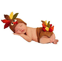 Load image into Gallery viewer, Ufraky Baby Turkey Knitted Crochet Hat Diaper Newborn Infant Photography Prop Costumes(Turkey)
