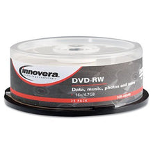 Load image into Gallery viewer, DVD-RW Discs, 4.7GB, 4X, Spindle, Silver, 25/Pack

