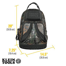 Load image into Gallery viewer, Klein Tools 55421BP14CAMO Tool Bag Backpack, Heavy Duty Tradesman Pro Tool Organizer / Tool Carrier has 39 Pockets, Molded Base, Camo Design
