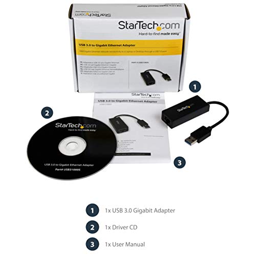 StarTech.com USB to Ethernet Adapter USB 3.0 to 101001000 Gigabit